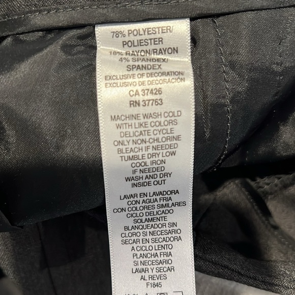 Rafaella Ponte Pants charcoal/graphite color. 2 - Picture 6 of 6